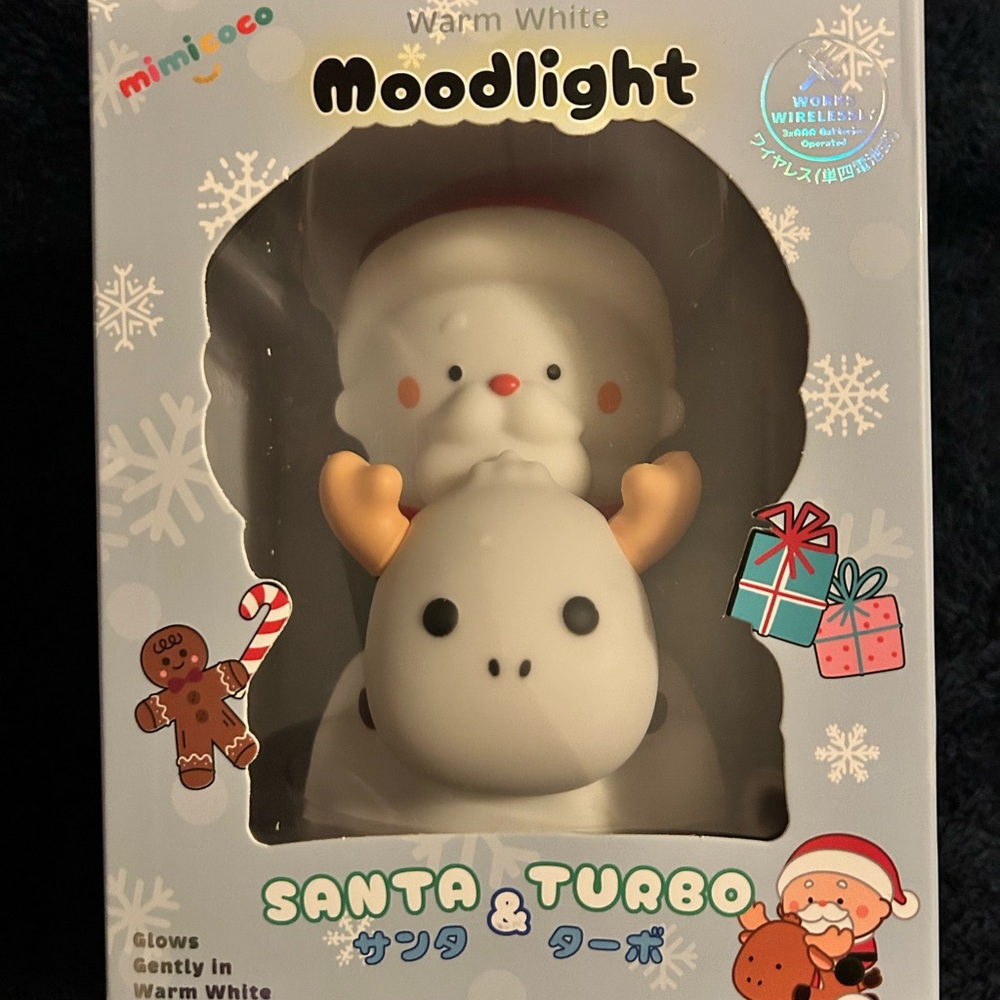 Mimicoco Santa & Turbo Moodlight Warm White LED Wireless Night Light